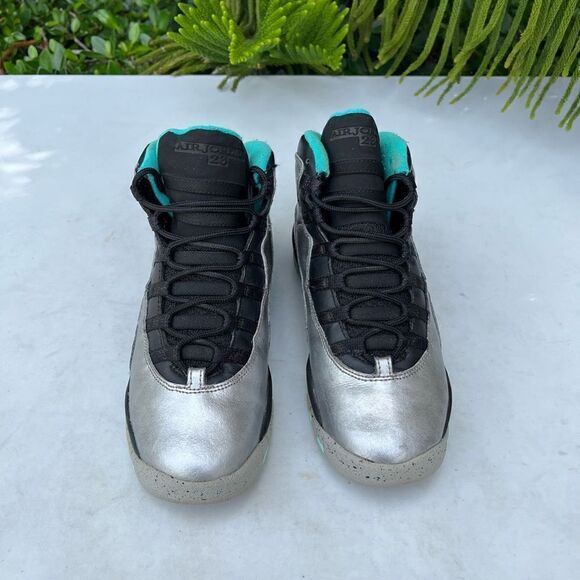 Jordan 10 Retro 30TH Lady Liberty Metallic Shoes Youth Womens Size: 8 - Picture 2 of 8